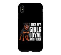 J'aime Le Chien Rottie Loyal et féroce de Mes Filles Love Rottweiler Coque pour iPhone XS Max