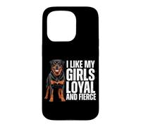 J'aime Le Chien Rottie Rottweiler, Loyal et féroce de Mes Filles Coque pour iPhone 15 Pro