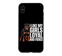 J'aime Le Chien Rottie Rottweiler Loyal et féroce de Mes Filles Coque pour iPhone XS Max