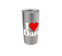 J'aime le cœur Dan Danny Daniel Gobelet isotherme en acier inoxydable double paroi