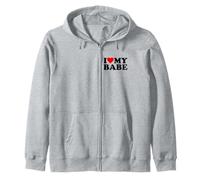 J'aime Le CŒUR DE MA Petite Amie, Mon Petit AMI Sweat à Capuche