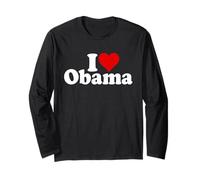 J'aime Le CŒUR D'OBAMA, Le PRÉSIDENT Barack Manche Longue