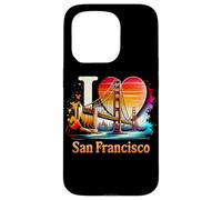 J'aime Le cœur emblématique du Golden Gate Bridge de San Francisco (SFO) Coque pour iPhone 15 Pro