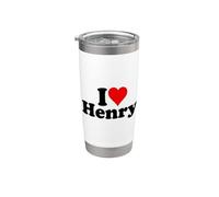 J'aime le cœur Henry Hank Gobelet isotherme en acier inoxydable double paroi
