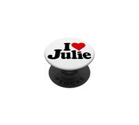 J'aime Le CŒUR Julie Juliette Jules PopSockets PopGrip Adhésif