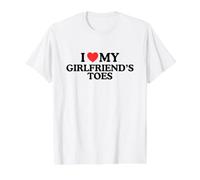 J'aime Le cœur, Les Orteils de ma Copine, drôle et torride, mème de Couple T-Shirt Graphique avec Valeur