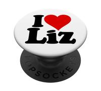 J'aime Le CŒUR LIZ Elizabeth Eliza Lizzy Elise Lisa PopSockets PopGrip Adhésif