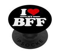 J'aime Le CŒUR, Mes Meilleurs Amis pour Toujours PopSockets PopGrip Adhésif