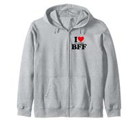 J'AIME LE CŒUR, MES MEILLEURS AMIS POUR TOUJOURS Sweat à Capuche