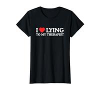 J'aime Le cœur Qui Ment à Mon thérapeute, mème drôle de la génération Z T-Shirt Graphique avec Valeur