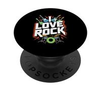 J'aime Le Design pour Les passionnés de Guitare et de Batterie Rock PopSockets PopGrip Adhésif