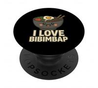 J'aime Le Dessin animé Bibimbap Les Amateurs de K-Food adorent la Cuisine coréenne PopSockets PopGrip Adhésif