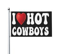J'aime le drapeau des Cowboys chauds, drapeaux Vintage Double face, Art mural pour l'extérieur 3x5 pieds, tapisserie J'aime les Cowboys chauds pour le bureau