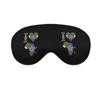J'aime le drapeau éthiopien afrique couverture de masque pour les yeux doux masque de sommeil confortable avec bande élastique réglable