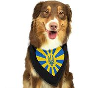 J'aime Le Drapeau Ukrainien2 Triangle pour Chiens Ajustable Chiens Bandana Foulards Unique Style Bandanas Chien Chats for Chiens De Petite, Moyenne Et Grande Taille
