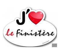 J'aime Le Finistère (15x11cm) - Sticker/Autocollant