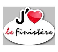 J'aime Le Finistère (5x3.7cm) - Sticker/Autocollant