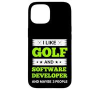 J'aime Le Golf et Le développeur de logiciels et Peut-être 3 Personnes Coque pour iPhone 15