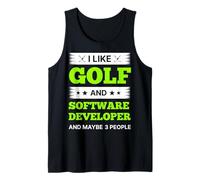 J'aime Le Golf et Le développeur de logiciels et Peut-être 3 Personnes Débardeur