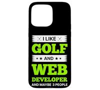 J'aime Le Golf et Le développeur Web et Peut-être 3 Personnes Coque pour iPhone 15 Pro Max