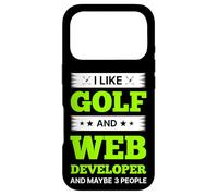 J'aime Le Golf et Le développeur Web et Peut-être 3 Personnes Coque pour iPhone 17 Pro