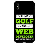 J'aime Le Golf et Le développeur Web et Peut-être 3 Personnes Coque pour iPhone XS Max