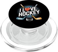 J'aime Le Hockey, Le Plaisir et la Passion des Sports sur Glace PopSockets PopGrip pour MagSafe