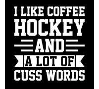 j'aime le hockey sur café et beaucoup de gros mots, la typographie est parfaite Stickers muraux 67.2x70.9cm Modification et ajout d'informations possibles Blanc