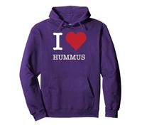 J'aime Le houmous, J'adore Le houmous Sweat à Capuche, Unisexe pour Adultes, Violet, M