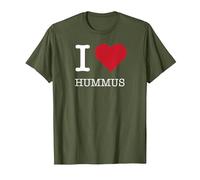 J'aime Le houmous, J'adore Le houmous T-Shirt, Homme, Olive, XXL