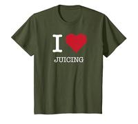 J'aime Le jus, J'adore Le jus T-Shirt, Enfant, Olive, 6 Ans