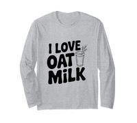 J'aime Le Lait d'avoine pour Tous Les Amateurs de Lait végétal Manche Longue