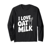 J'aime Le Lait d'avoine pour Tous Les Amateurs de Lait végétal Manche Longue