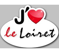 j'aime le Loiret (15x11cm) - Sticker/autocollant