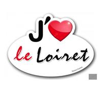 J'aime Le Loiret (15x11cm) - Sticker/Autocollant