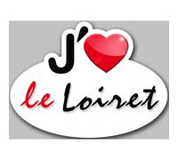 J'aime Le Loiret (5x3.7cm) - Sticker/Autocollant