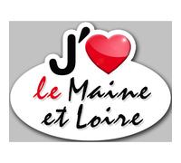 J'aime Le Maine-Et-Loire (5x3.7cm) - Sticker/Autocollant