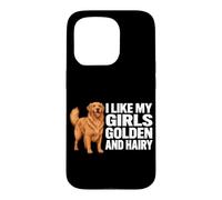 J'aime Le mème du Chien Golden Retriever doré et Poilu de Mes Filles Coque pour iPhone 15 Pro