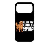 J'aime Le mème du Chien Golden Retriever doré et Poilu de Mes Filles Coque pour iPhone 17 Pro Max