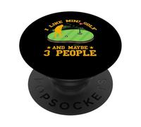 J'aime Le Mini Golf et Peut-être 3 Personnes PopSockets PopGrip Adhésif