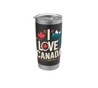J'aime le pittoresque mont Maple Leaf du Canada Gobelet isotherme en acier inoxydable double paroi