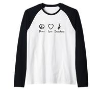 J'aime Le Saxophone Manche Raglan