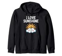 J'aime le soleil, joyeux soleil et nuages Sweat à Capuche