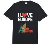 J'aime Le Style des Monuments emblématiques de l'europe Comfort Colors Adult Heavyweight T-Shirt