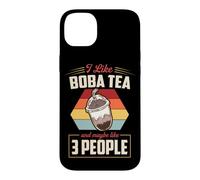J'aime Le thé Boba et Peut-être 3 Personnes Coque pour iPhone 14 Plus