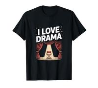 J'aime Le théâtre Dramatique et l'expression scénique T-Shirt Graphique avec Valeur