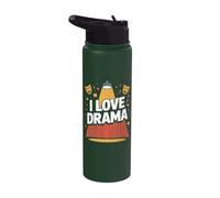 J'aime le théâtre, la passion artistique, la vie sur scène Stainless Steel Insulated Water Bottle