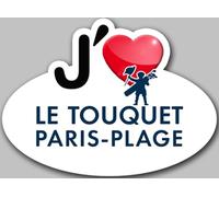 j'aime Le Touquet-Paris-Plage (15x11cm) - Autocollant(sticker)