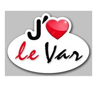 J'aime Le Var (5x3.7cm) - Sticker/Autocollant