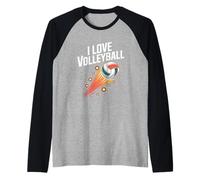 J'aime le volley-ball, un esprit de jeu passionné Manche Raglan